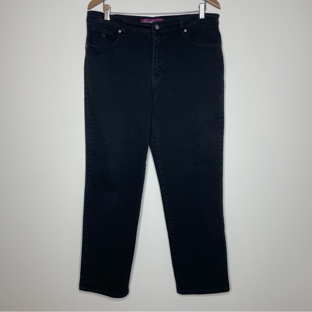 Gloria Vanderbilt Women's High Rise Black Jeans Size 16 Short
